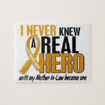 Never Knew a Hero 2 Mother-In-Law Appendix Cancer Jigsaw Puzzle