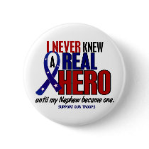 Never Knew A Hero 2 Nephew (Support Our Troops) Pins