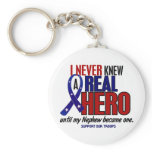 Never Knew A Hero 2 Nephew (Support Our Troops) Keychain