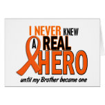 Never Knew A Hero 2 ORANGE (Brother) Greeting Cards