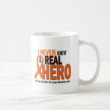 Never Knew A Hero 2 ORANGE (Sister-In-Law) Coffee Mugs