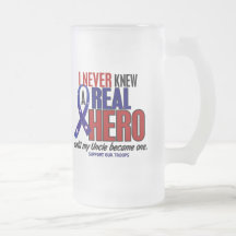 Never Knew A Hero 2 Uncle (Support Our Troops) Coffee Mug