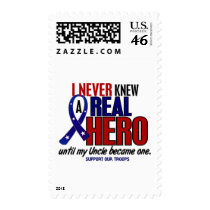 Never Knew A Hero 2 Uncle (Support Our Troops) Postage Stamps