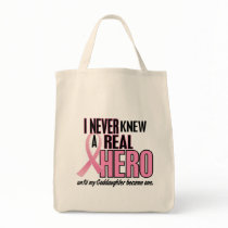 Never Knew A Hero GODDAUGHTER (Breast Cancer) bags by awarenessgifts Never Knew A Hero GODDAUGHTER (Breast Cancer) bags