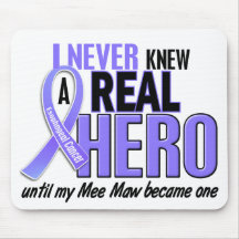 Never Knew A Hero Mee Maw Esophageal Cancer Mouse Pads