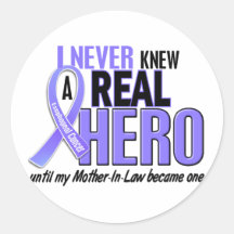 Never Knew A Hero Mother-In-Law Esophageal Cancer Sticker