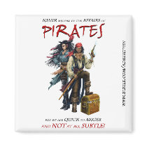 Never  Meddle with Pirates magnets
