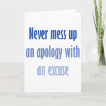 Excuse Cards