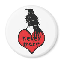Never More Raven Fridge Magnets