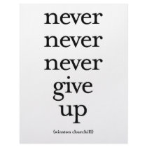 Never Never Never Give Up Personalized Letterhead