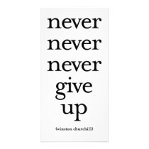 Never Never Never Give Up Personalized Photo Card