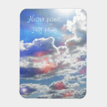 Never Panic, Just Pray Clouds Magnet magnets