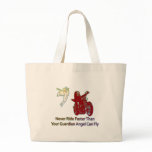 NEVER RIDE FASTER THAN YOUR GUARDIAN ANGEL CAN FLY bags