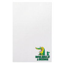 never smile at a crocodile stationery paper