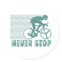Never Stop: Cycling stickers