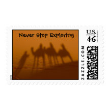 Never Stop Exploring, Sahara Desert, Morocco Postage Stamps