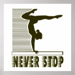 Never Stop: Gymnastics Poster