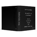 Never Stop Praying Vinyl Binders