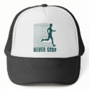 Never Stop: Running hats by nakedzealot Never Stop: Running hats