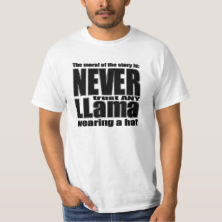 llamas with hats shirts