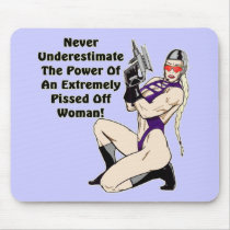 Never Underestimate Her T-shirts and Gifts mousepads