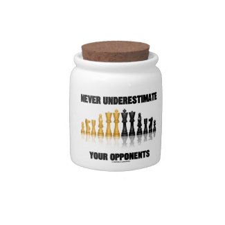 Never Underestimate Your Opponents (Chess Set) Candy Dish