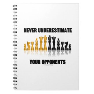 Never Underestimate Your Opponents (Chess Set) Spiral Note Book