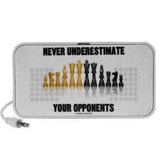 Never Underestimate Your Opponents (Chess Set) Mini Speaker