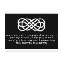 Neverending Celtic Love Knot und Gedicht postkarten by Nebankh Neverending Celtic Love Knot und Gedicht postkarten