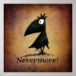 Nevermore! Edgar Allen Poe - The Raven Gothic Art Poster