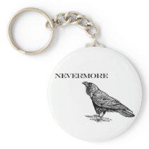 Nevermore Raven Keychain