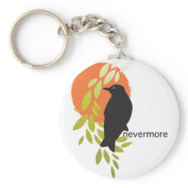 Nevermore - Raven & Moon by Poe Key Chain