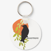 Nevermore - Raven & Moon by Poe keychains