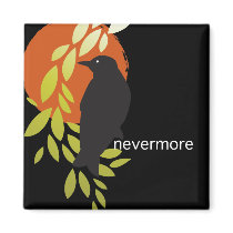 Nevermore - Raven & Moon by Poe Refrigerator Magnets