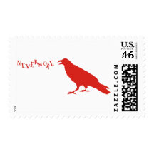 Nevermore Raven Postage Stamp