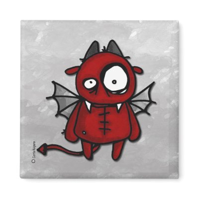 Neville the devil fridge magnet by cfkaatje