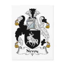 Nevoy Family Crest Post Cards