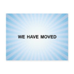 new address announcement : light burst postcard