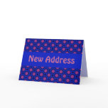 New Address Blue and pink Dots template cards