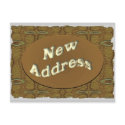 new address brown postcards
