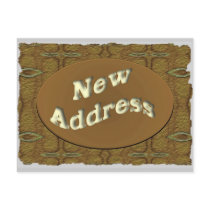 new address brown postcards