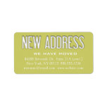 "New Address" Change Notification Label labels