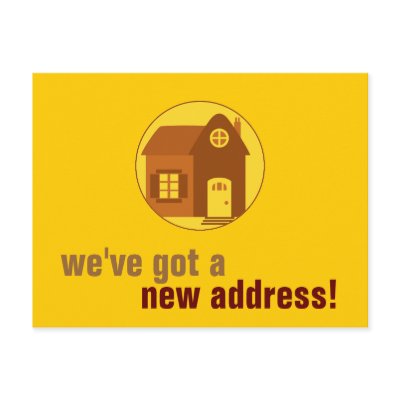 New Address : Customizable Postcard by patricklori