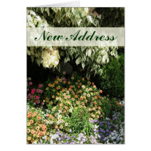 New Address flower garden Greeting Card