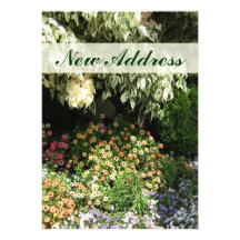 New Address flower garden Personalized Invitations
