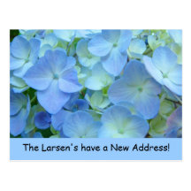 New Address postcards Announcements Blue