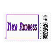 new address purple postage