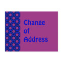 New Address Purple with blue dots templates postcards by DonnaGraysonAbstract New Address Purple with blue dots templates postcards