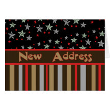 New Address Stars and Stripes Greeting Card