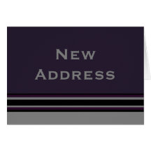 New Address Stripes Card
